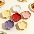 Ins cream style multi-color creative plate for home hot pot dipping dish side dish pickles vinegar plate ceramic flavor plate wholesale