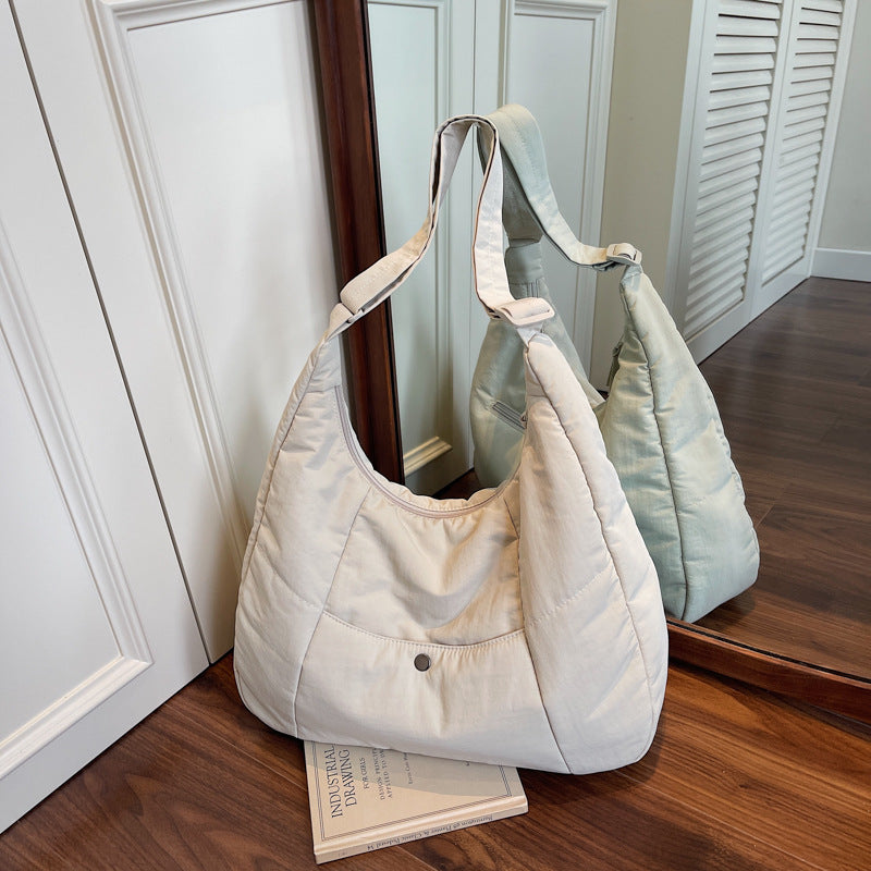 Cross-border handbag women's canvas simple shoulder bag large-capacity tote bag casual women's bag new messenger Oxford bag