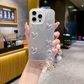 Imd feather yarn is suitable for apple 16promax pleated heart mobile phone case iphone11/14 laser silver protective cover