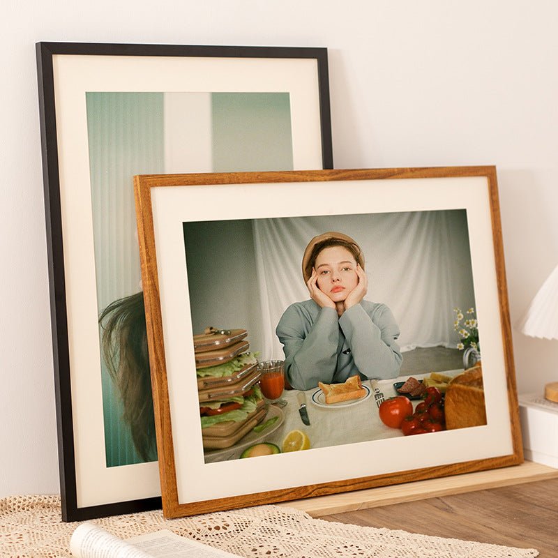 Solid wood DIY puzzle photo frame custom square mounted wall sketch picture frame A3A48K4K poster frame wholesale