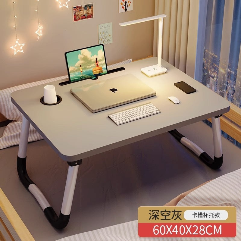 Small table on the bed, foldable computer desk, for home bedroom bay window desk, dormitory student dormitory lazy study table