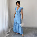 European and american cross-border women's eyelet embroidery dress - summer  - ideal for independent e-commerce stores and