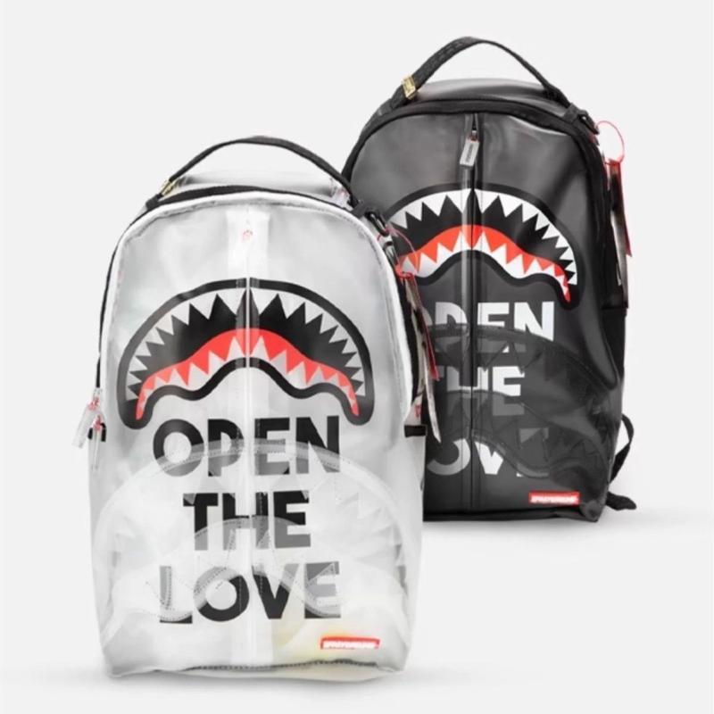 Sports Backpack SG Spoof Shark Spice Student Transparent Big Rong Trendy Backpack Leisure Travel School Bag
