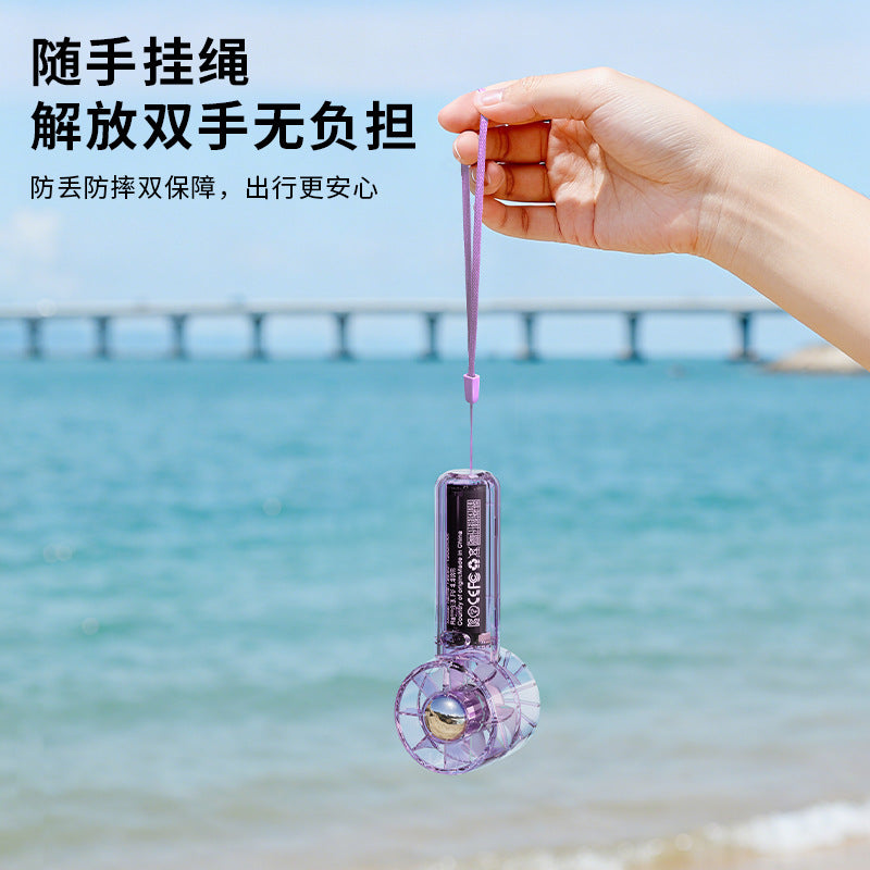new transparent handheld fan - outdoor usb rechargeable high-velocity portable turbine mini fan - wholesale