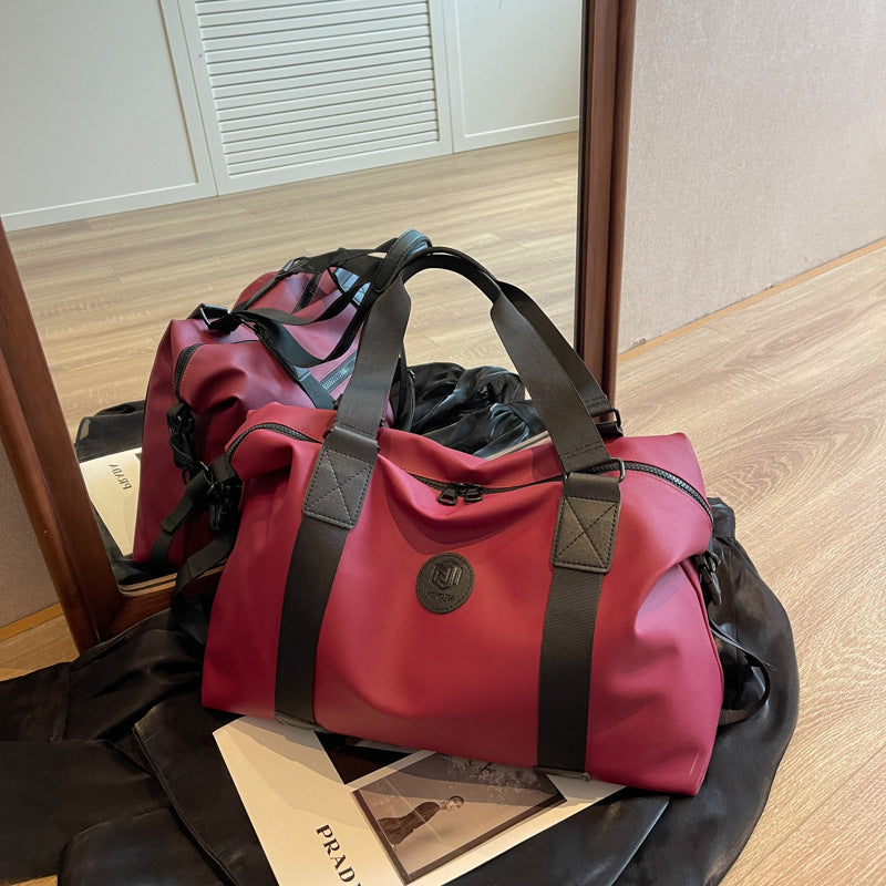 Short trip bag women's lightweight portable Oxford cloth storage bag sports fitness bag women's leisure travel luggage bag
