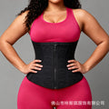 European and american cross-border shaping summer breathable tight corset waist seal zipper double layer mesh pressurized abdominal belt for women