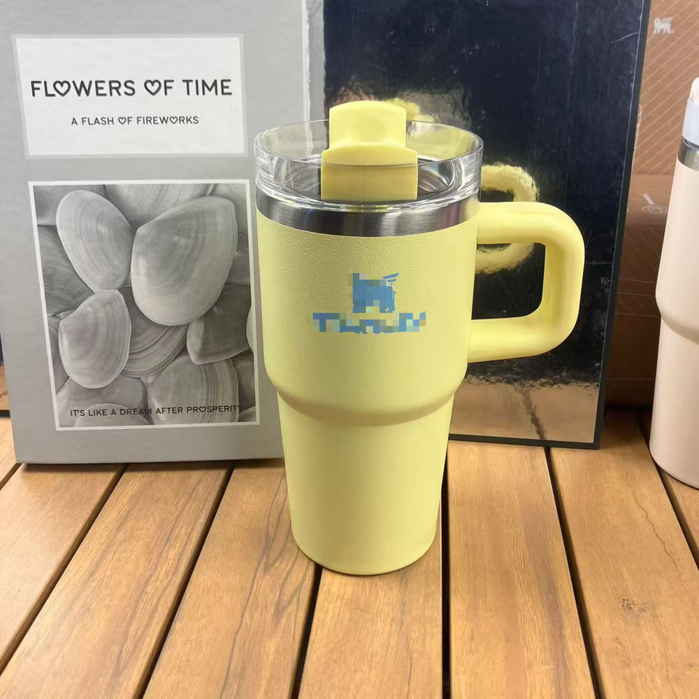 Amazon 14oz handle ice cup 304 stainless steel vacuum insulated cup portable mini car cup
