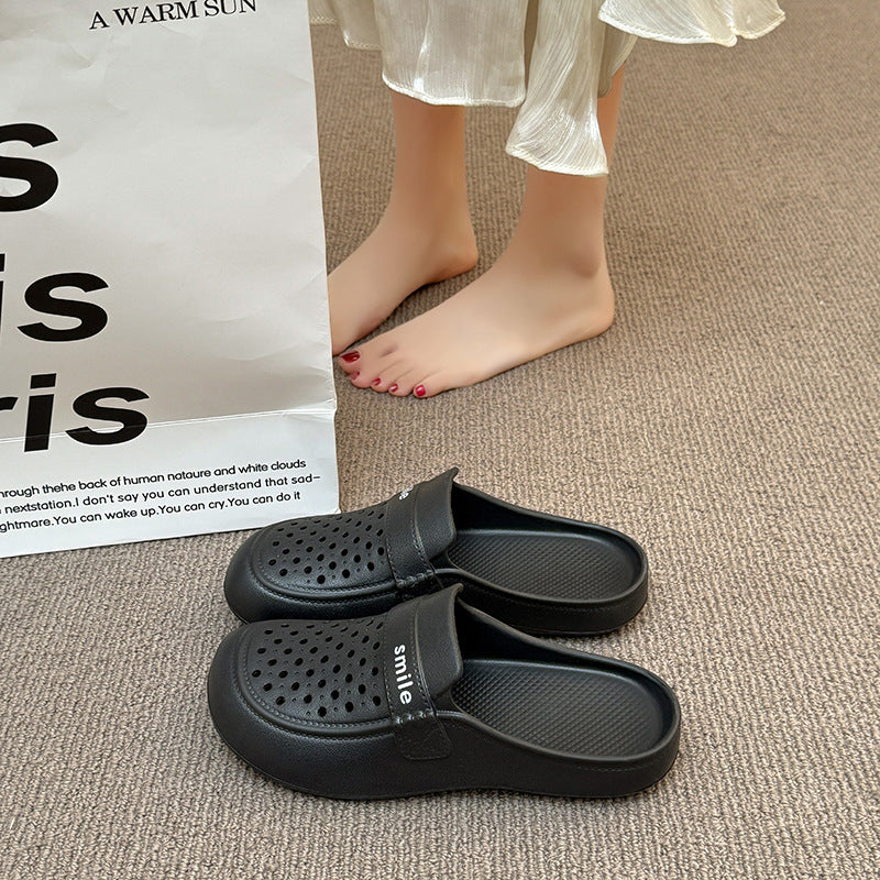 New arrival baotou sandals and slippers for women summer flatsfashionoutwear half slippers waterproofeasiest for match beach clogs for women