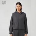 Hooded zip-up cardigan women's autumn/winter new arrival loose casual sweatshirt running fitness activewear top daw166