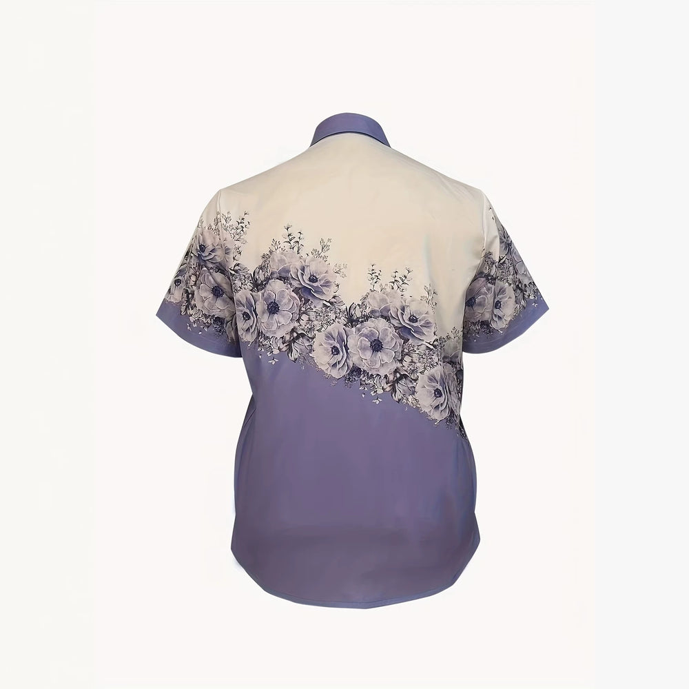 wholesale women's short-sleeved shirts, trendy shirt with hot-selling cross-border print designs, dropshipping available