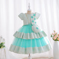 new arrival: double-layered gold lace children's formal dress, princess gown, flower girl dress, kids' dress