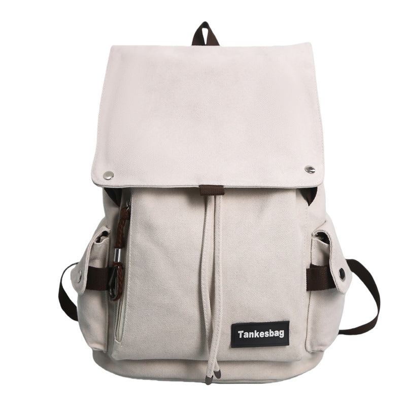 New backpack men's backpack canvas bag computer bag commuting large capacity rucksack travel bag college student schoolbag
