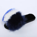 Export amazon new arrival imitation fox raccoon raccoon fur slippers cotton slippers fur fur slippers flats flip flops