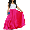 D3236 independent station export women's clothing new arrivalplus size mid-high waist pleated skirt large skirt european and american long skirt