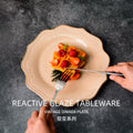 European retro ceramic western dinnerware restaurant hotel home use steak plate high-value unique ceramic plate dish