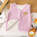 Baby fleece-linedthickenedcardigan children's waistcoat fall and winterkids boys and girls clothing heattech vest infant vest