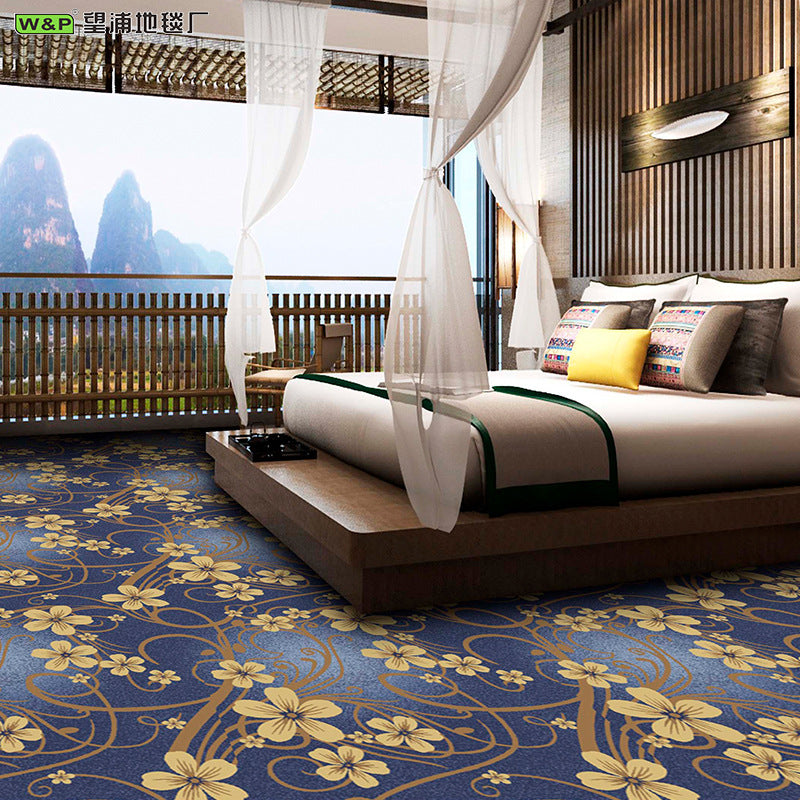 Restaurant carpet chinoiserie style large area banquet hall private room hotel aisle flame retardant cerpet commercial full floor