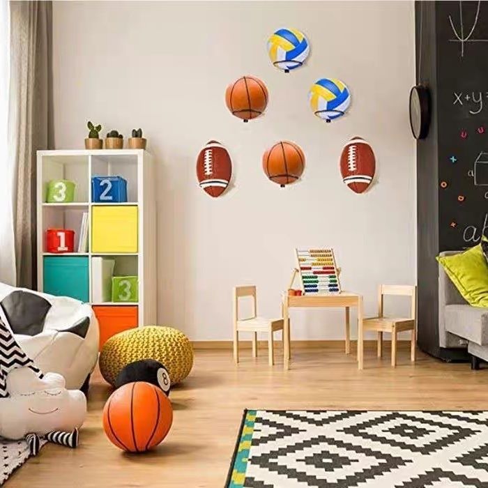 Ball storage rack - home basketball storage, soccer & sports multifunctional organizer, indoor multi-tier ball display stand