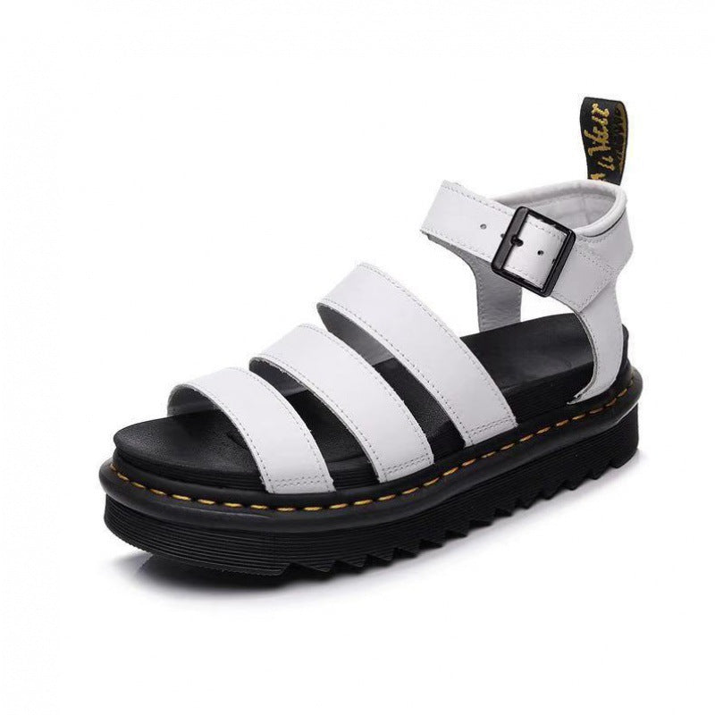Amazon foreign trade  summer new women's roman sandals open toe beach shoes women's thick sole fish mouth sandals