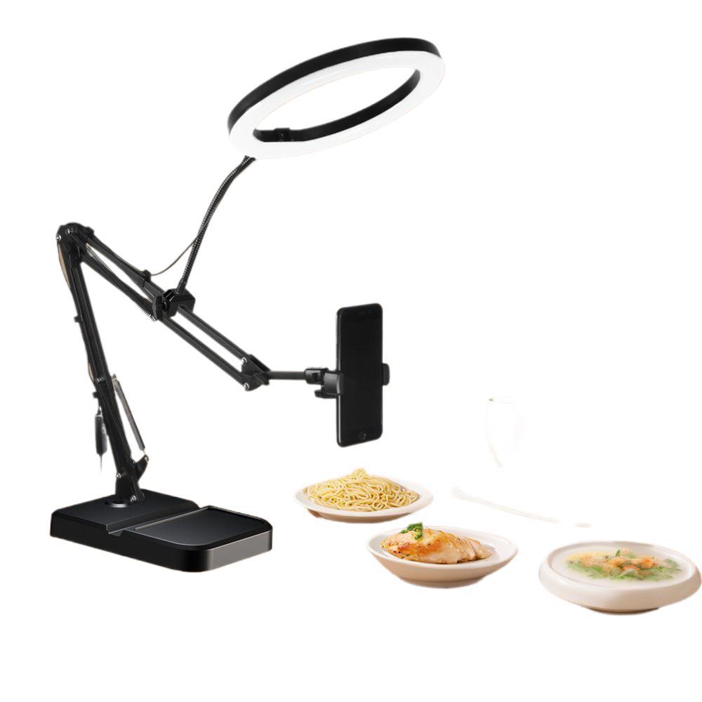 Mobile live broadcast stand desktop overhead shot fill light special gimbal shooting photo recording video cantilever lifting telescopic
