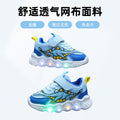 spring new cartoon dinosaur sneakers for boys and girls - breathable mesh shoes for toddlers and young children - light-up shoes
