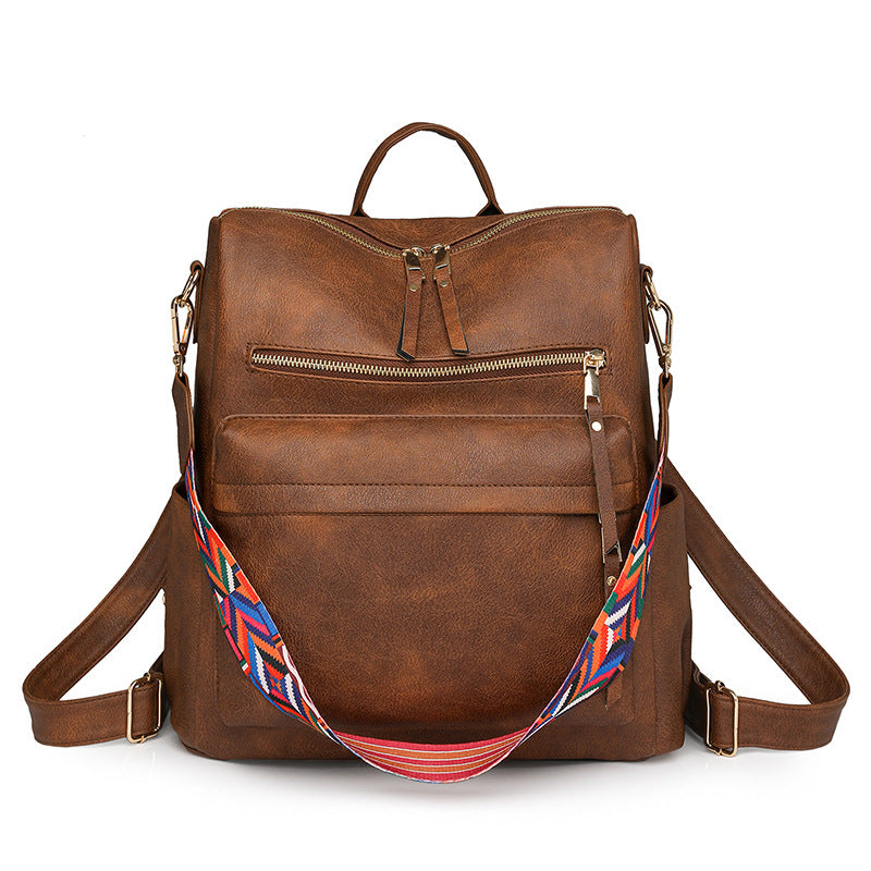 Backpack Women's Travel Lightweight Cross-border Popular Ultra-high Value School Bag, Sports Backpack PU Leather Leisure Backpack