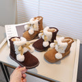 Kidsfleece-linedthickened snow boots girl autumn winterfashionkids shoes new arrivalheattech fur birkenstock cotton shoes
