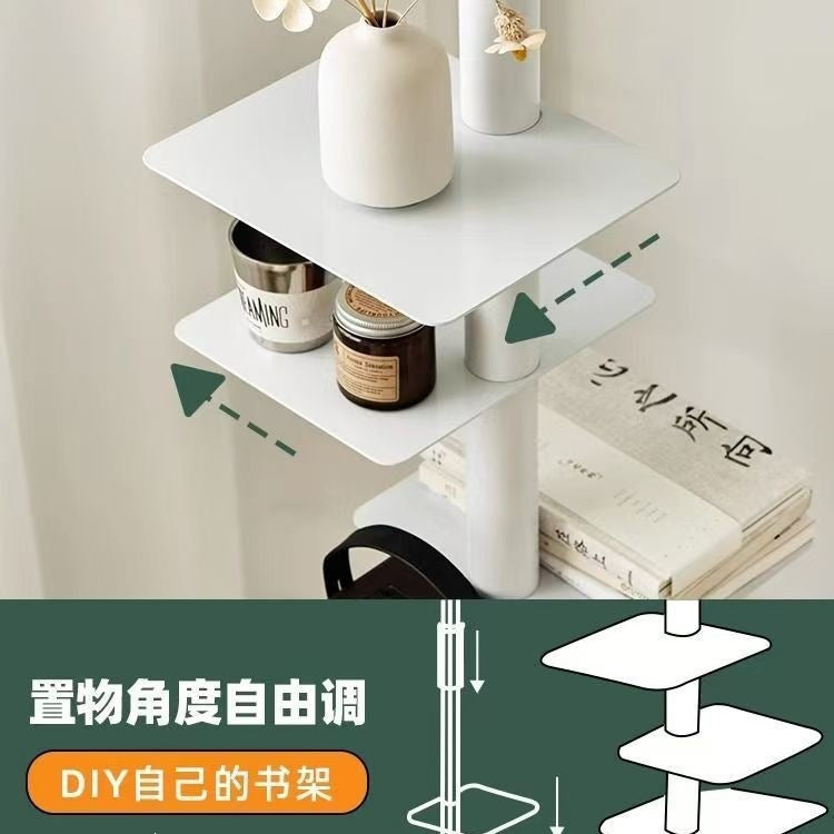 Rotating invisible bookshelf floor-standing trendy iron art creative storage aromatherapy shelf flower stand indoor home use other