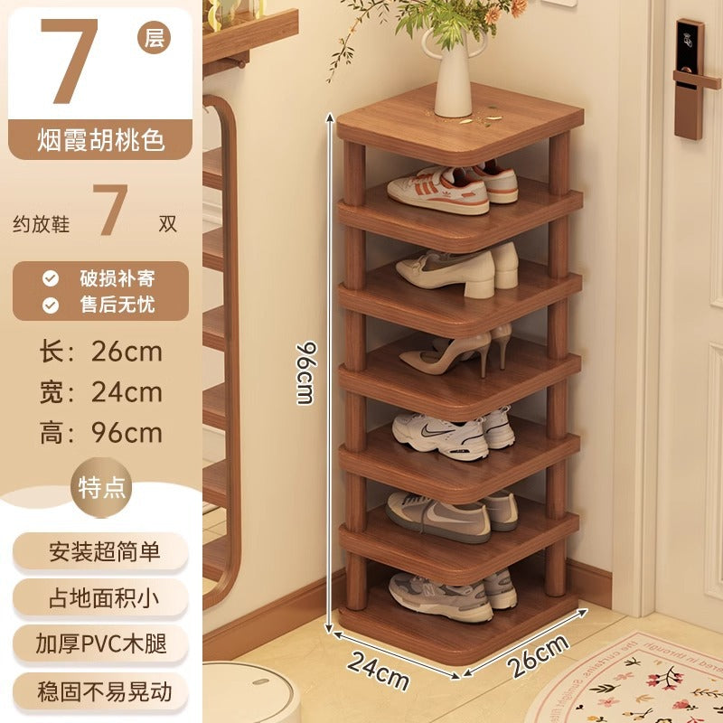 Shoe rack home door multi-layer strong and good-looking small narrow rack rental simple indoor shoe storage rack storage shoe cabinet