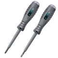 Electrician's multifunctional test pen - household use, cross & slotted, led breakpoint detection, rubberized grip, inspection with magnetic screwdriver