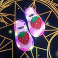 New luminous women's section outwear strawberry vibrating flashing light cool big-eared cat shoes home family style luminous slippers