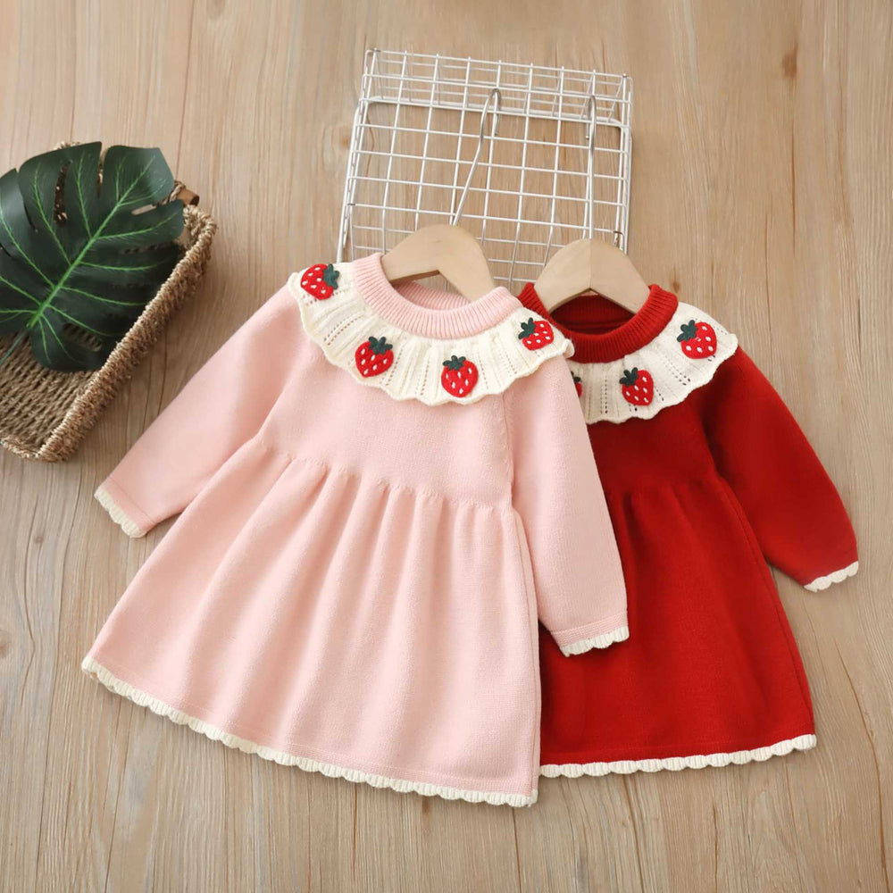 Girls' christmas sweater dress - new autumn/winter  collection - children's new year's outfit - baby's first birthday dress - princess dress