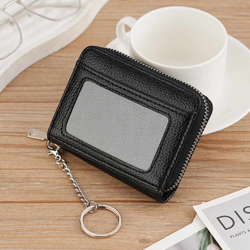 popular multi-color zipper credit card bag RFID wallet women's small card holder  organ card bag