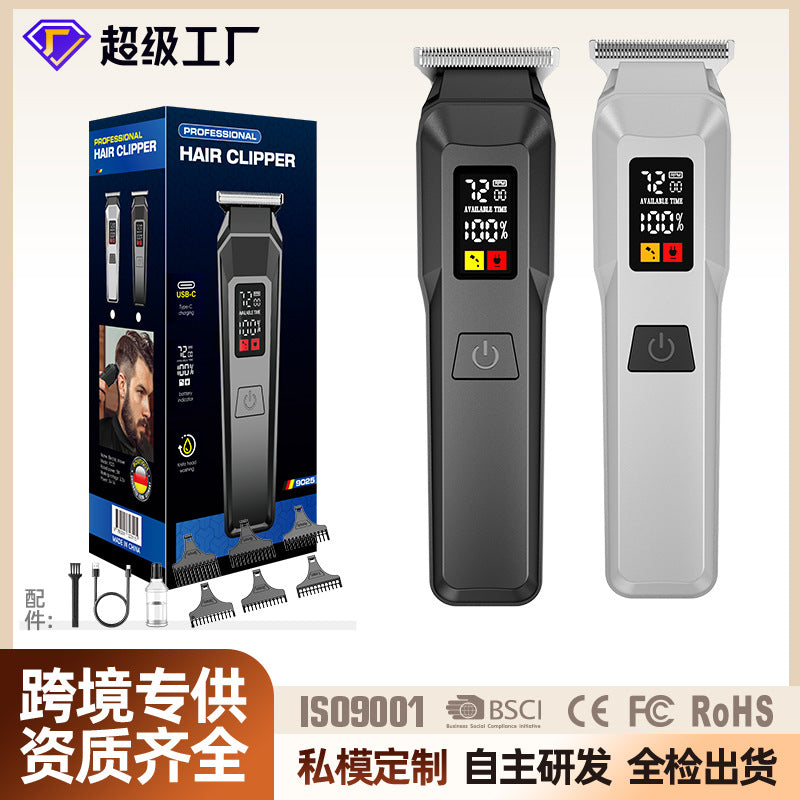 exclusive men's hair clipper, digital display electric hair trimmer, home-use electric hair cutting machine, high-power professional salon clipper