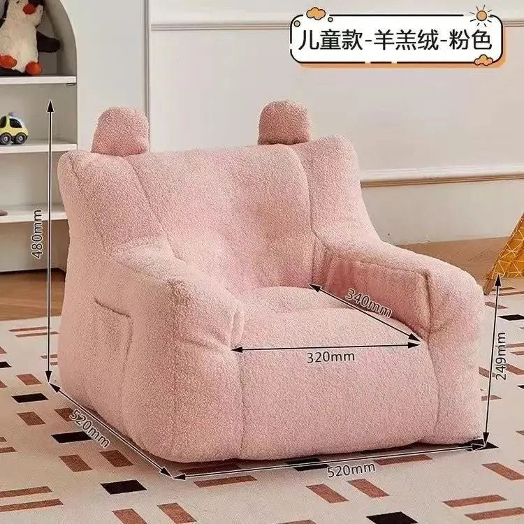 Cream style lazy sofa can lie down and sleep back chair pumpkin single sofa cashmere sofa chair fabric all-in-one