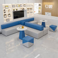 Modern office break area combination tea sofa waiting area bench seating backrest sofa stool for dental clinics