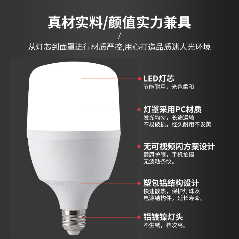 Factory wholesale led bulbs super bright new household energy-saving energy-saving bulbs shopping mall lighting E27 large screw eye protection
