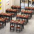 Dining table and chairs, commercial restaurant table and chair set, breakfast home use, minimalist rectangular snack bar table, cafeteria table