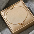 Bow necklace for women wholesale european and american accessible luxury high-end diamond-encrusted versatile fashion clavicle chain personalized bracelet set