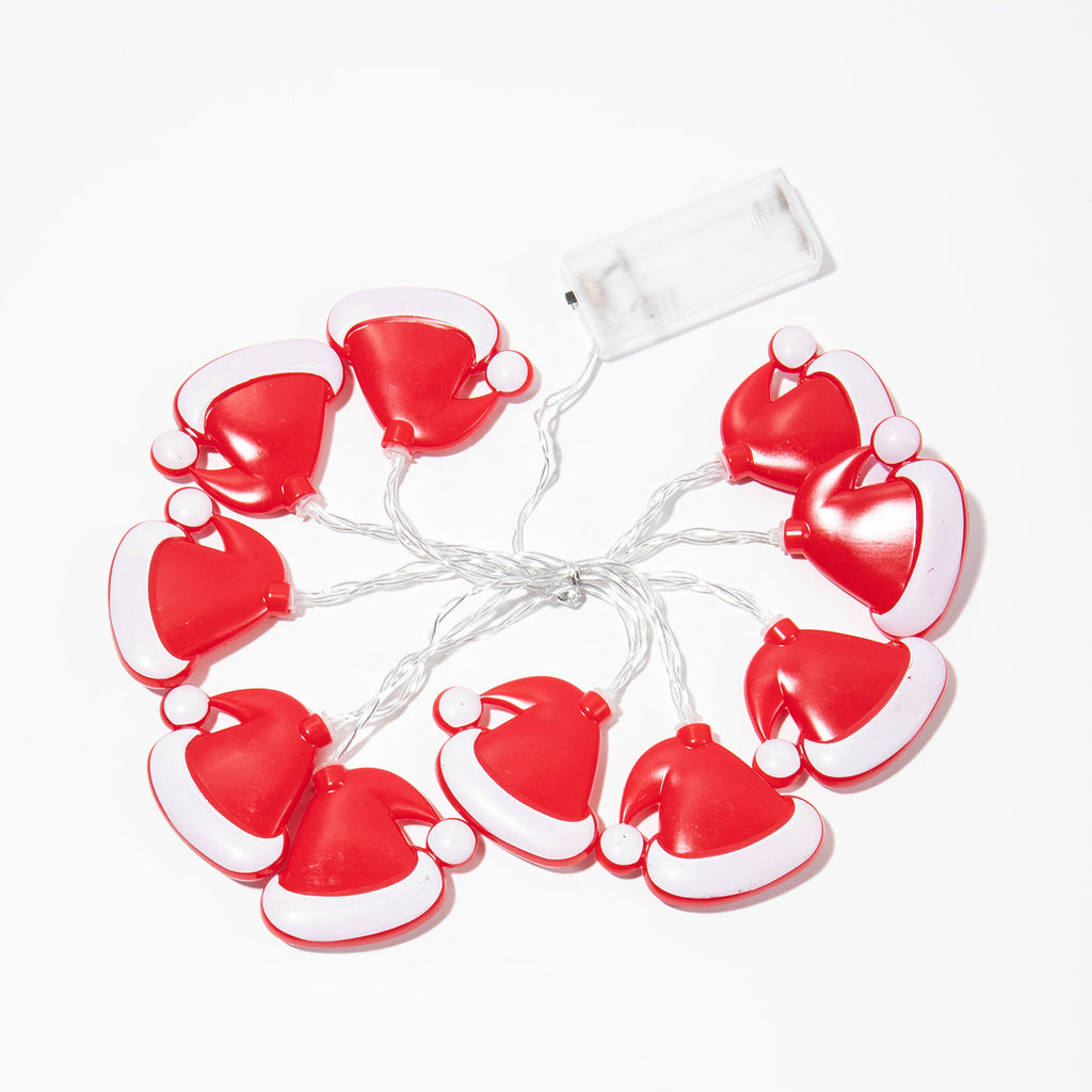 Christmas party led small lights, Christmas stockings, hats, bells, money bags, decorative lights string, battery box string lights