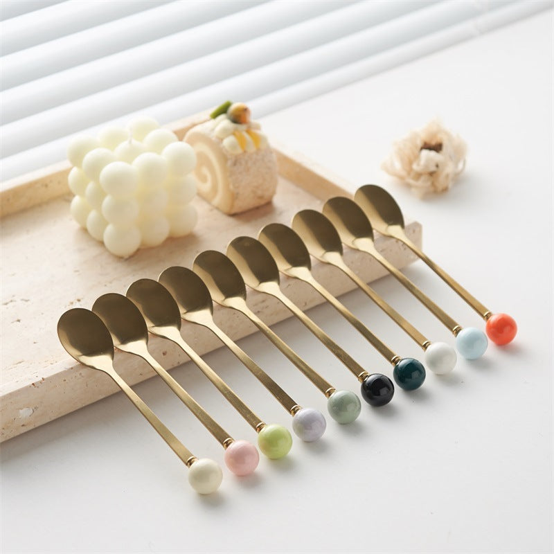 New arrival spoon stainless steel high-looking fork and spoon decal size can be customized for home coffee spoon and fork customization