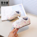 Vancahao kids flower white shoes soft bottom toddler shoes autumnew arrival german training sneakers women's sports shoes