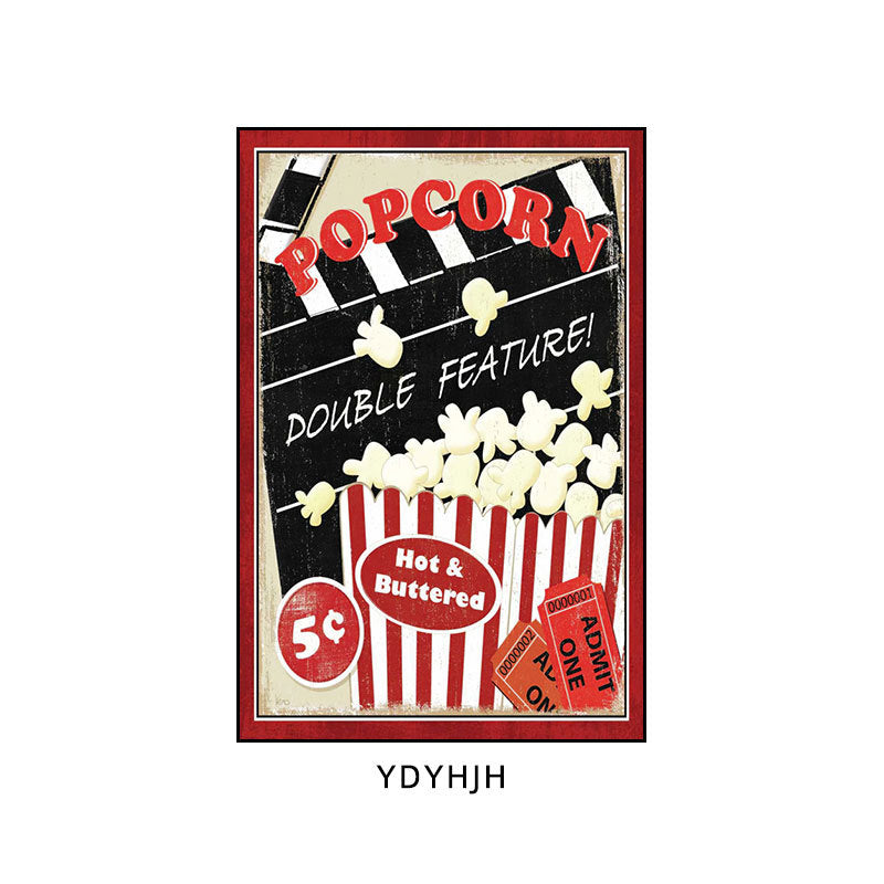 Private theater decorative painting retro American home cinema music dining bar box hanging painting cafe wall painting