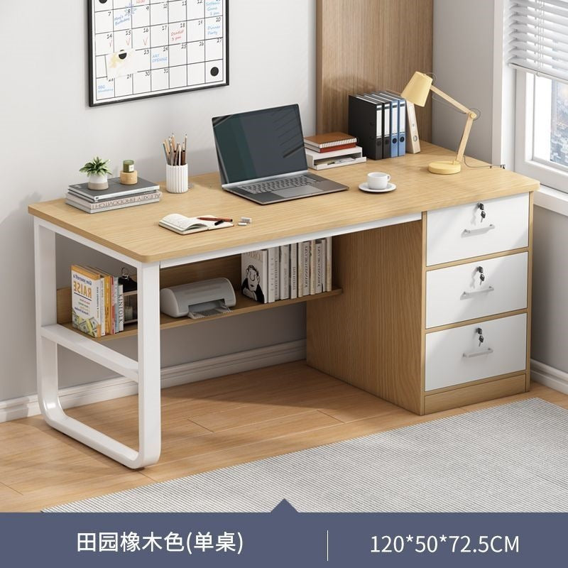 Computer desk desktop office desk bookshelf modern minimalist table home bedroom student writing study desk