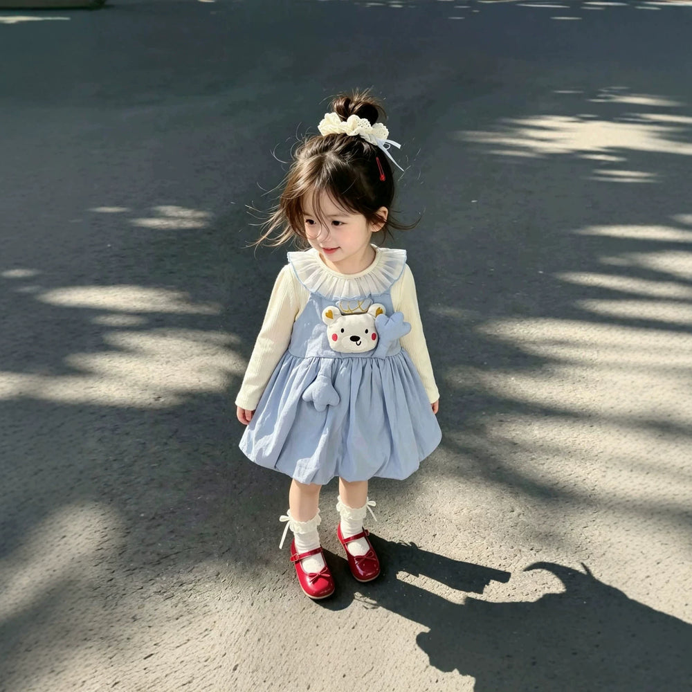 Girls' cartoon dress - new autumn  collection - spring/autumn princess style - baby overalls - stylish & trendy for kids