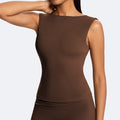 European and american cross-border casual high-waisted yoga set - open back, quick-dry, nude color activewear set for women's outdoor running and fitness