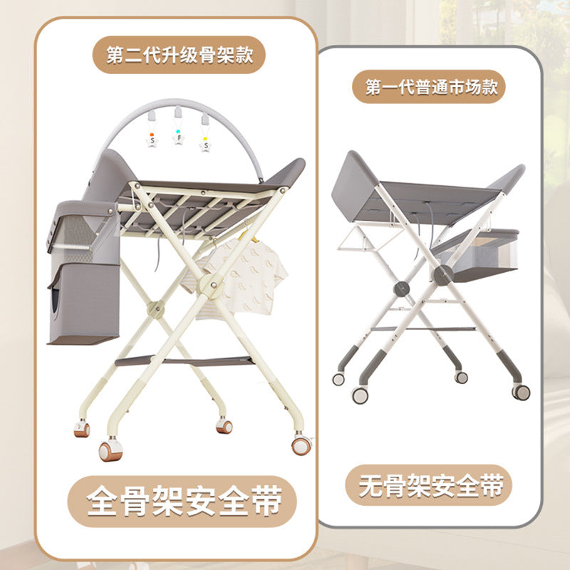 Changing table, baby care table, diaper changing table, newborn bathing & massage table, foldable multifunctional