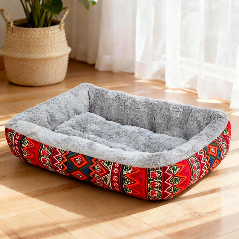 Pet cat bed winter warm dog bed sofa pet bed soft anti-scratch teddy kitten puppy universal