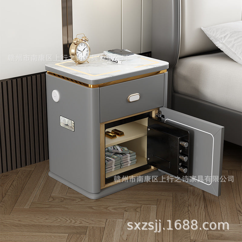 2023 smart safe nightstand - home anti-theft safe with wireless charging, integrated luxury design for home and hotel use
