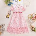 Girl's korean style floral print dress - chiffon casual new arrival  - mori girl style, pastoral print, cross-border hot seller, ready to ship